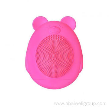 Silicone electric facial cleansing instrument